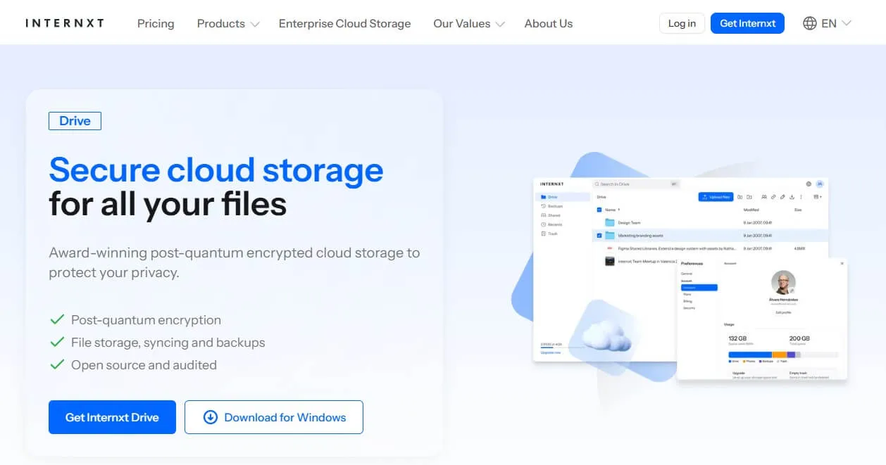 Internxt (1 GB de Armazenamento Gratuito)