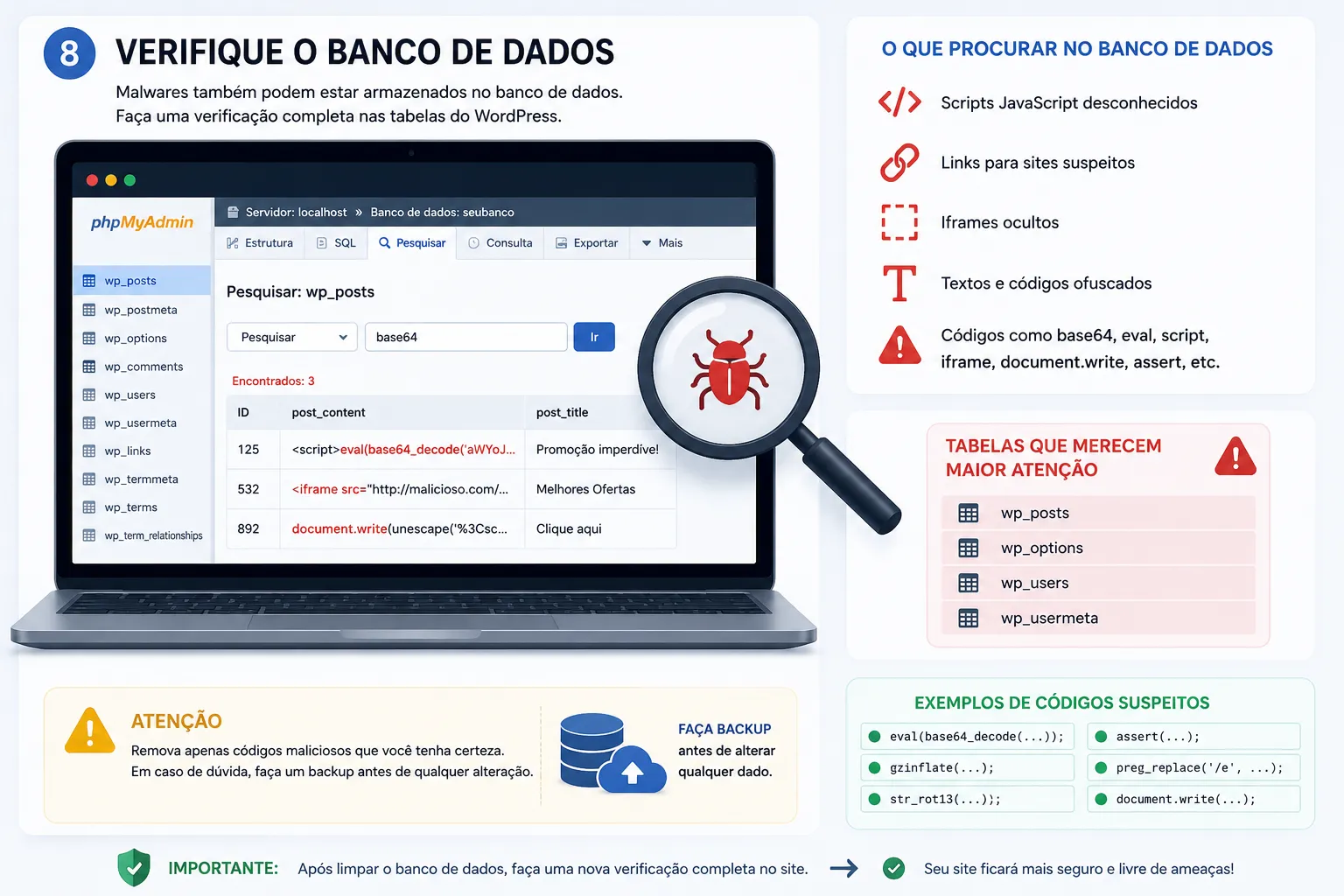  Verifique o banco de dados